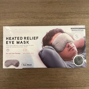 Brookstone Hot & Cold Therapy Heated Eye Mask for Stress Relief Eucalyptus Scent